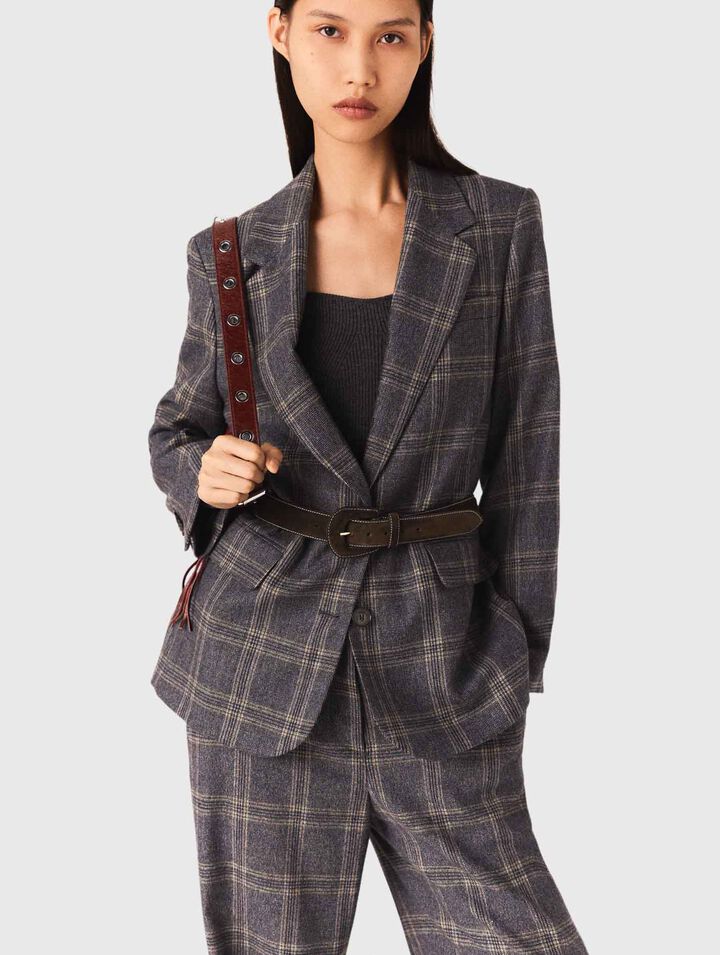 Veste de tailleur à carreaux 