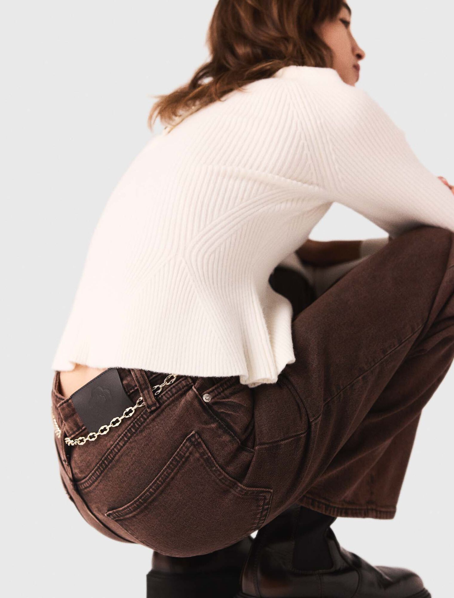 Jean bootcut avec chaîne