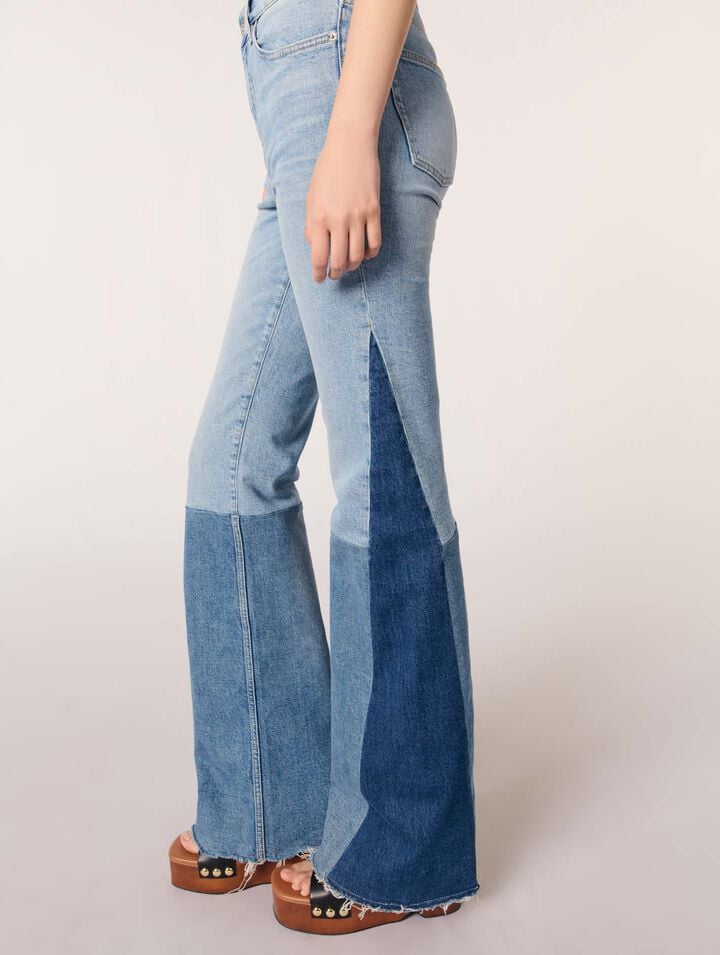 Jean patchwork tricolore