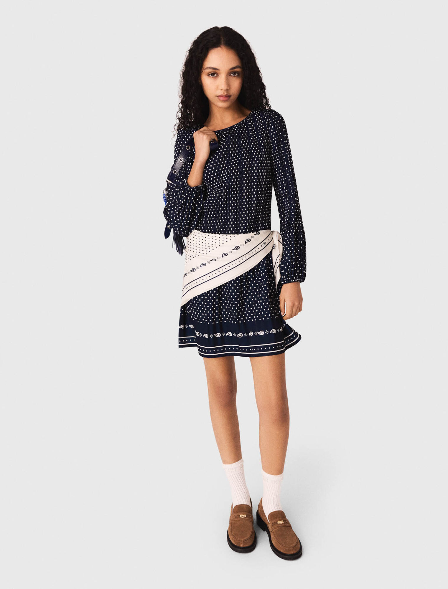 Robe pliss&eacute;e imprim&eacute;e