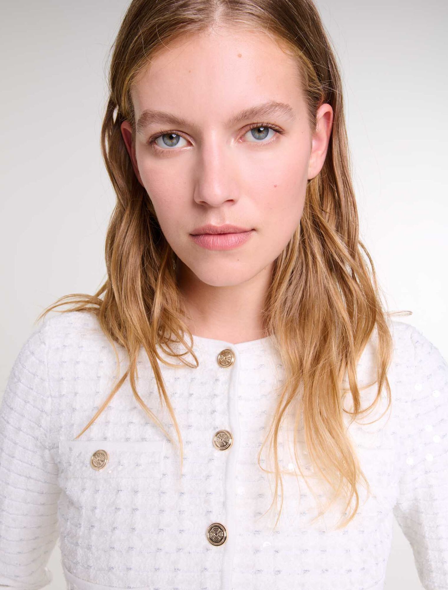 Cardigan en maille à sequins