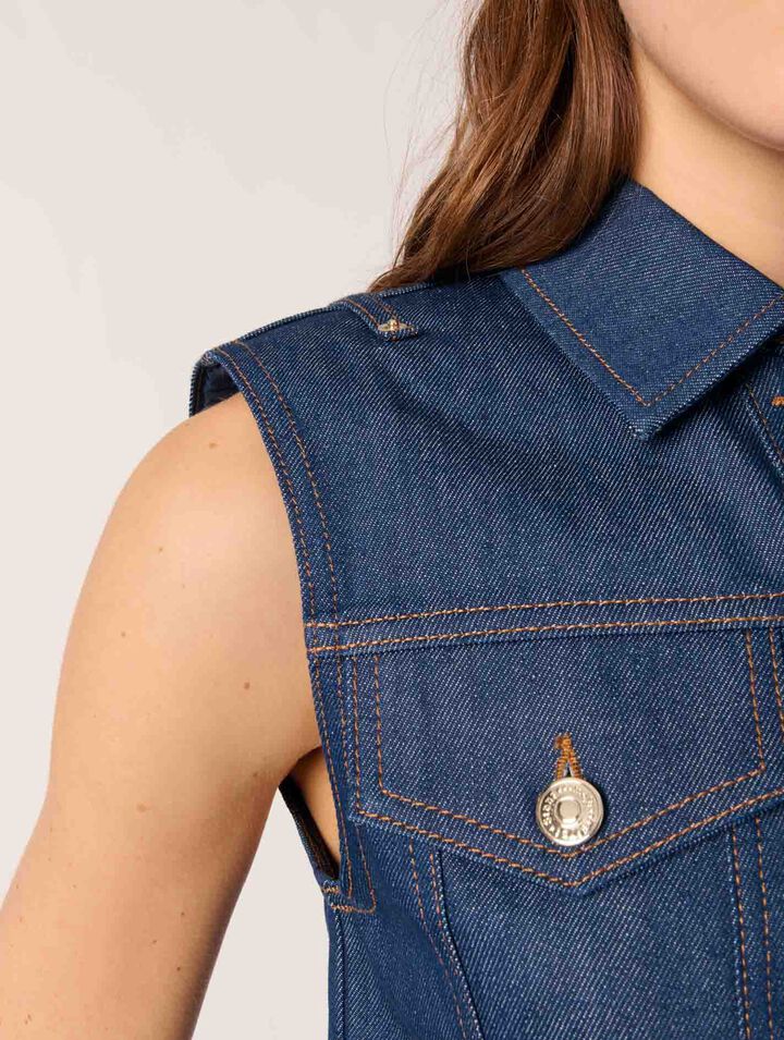 Veston court en denim