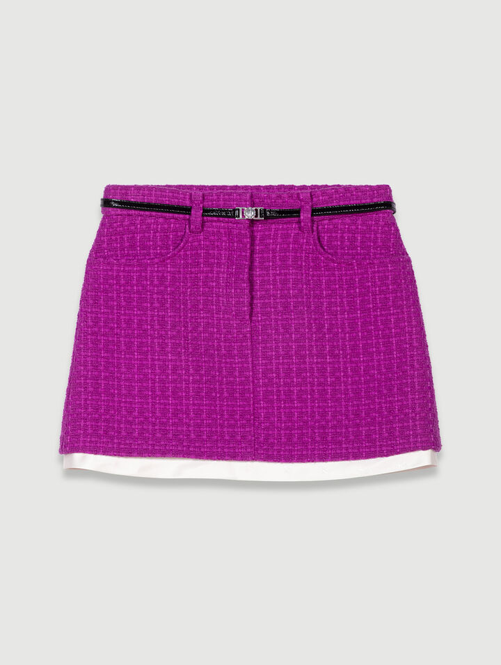 Mini-jupe en tweed