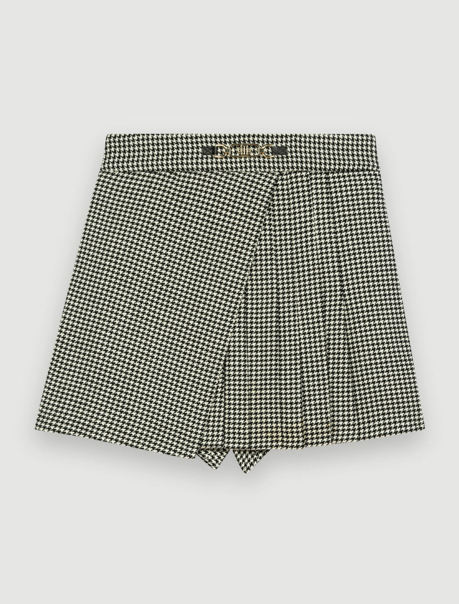 Short trompe l'œil en pieds de poule