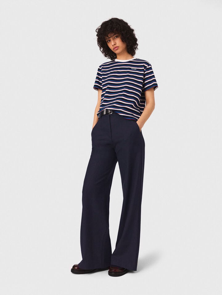 Pantalon de tailleur avec pli