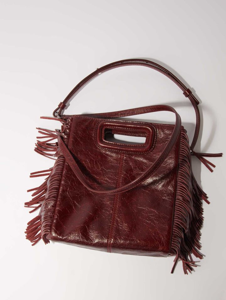 Sac M en cuir craquelé