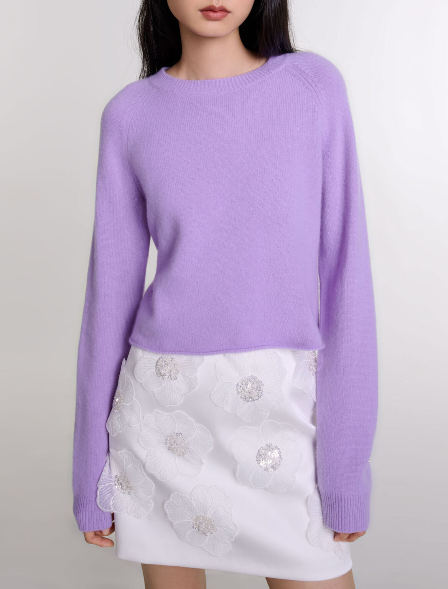 Pull court en cachemire