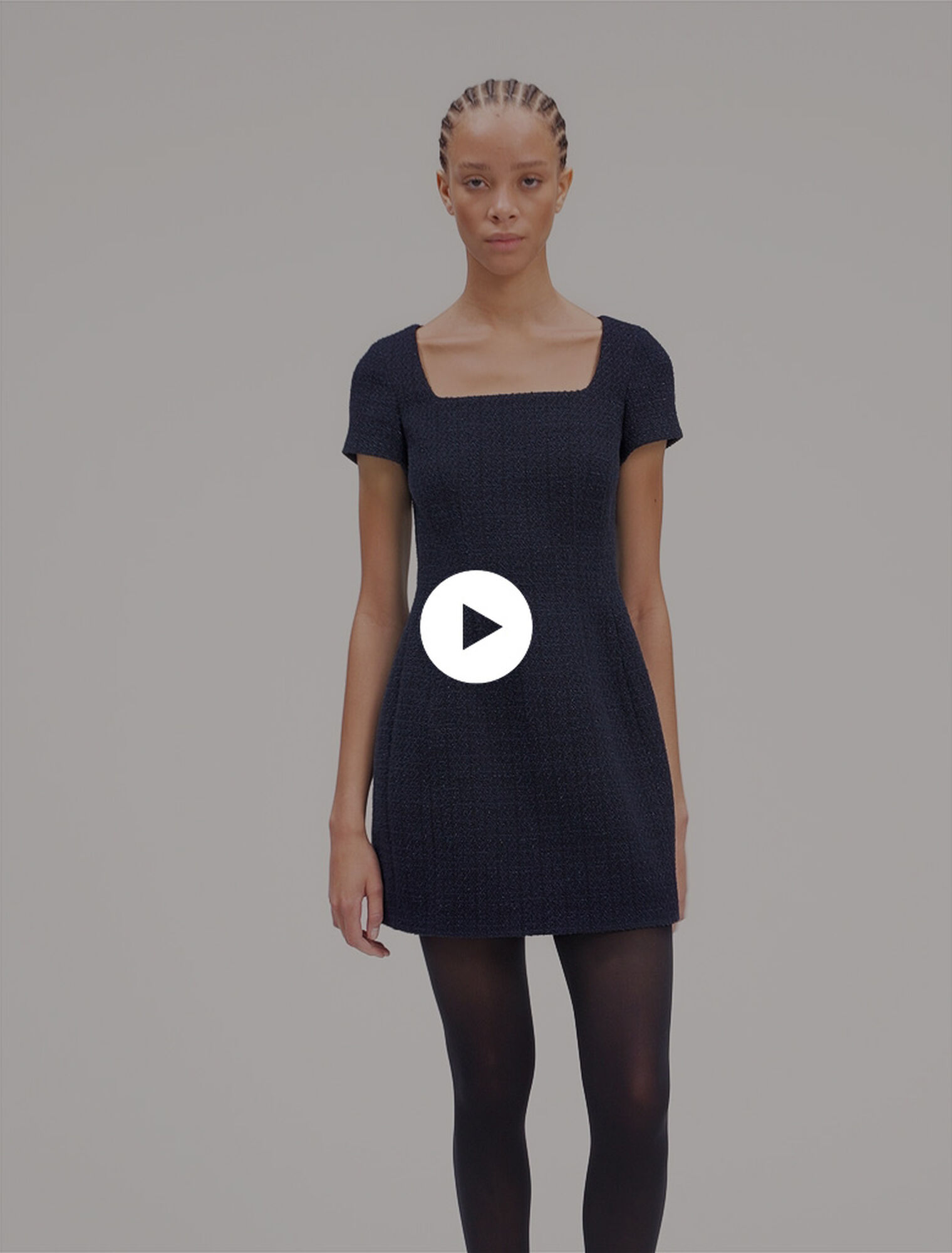 Robe courte en tweed