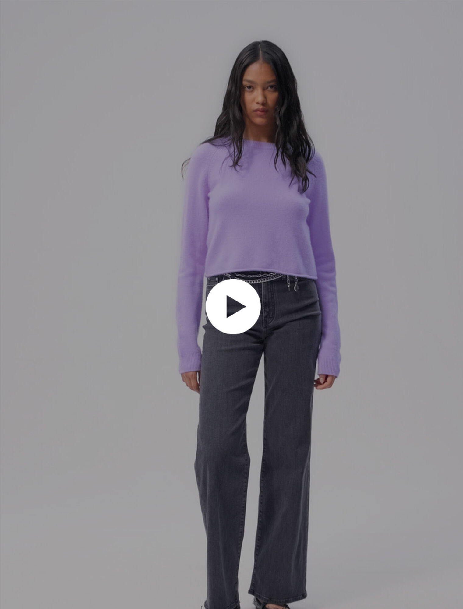 Jean baggy à ceinture noir