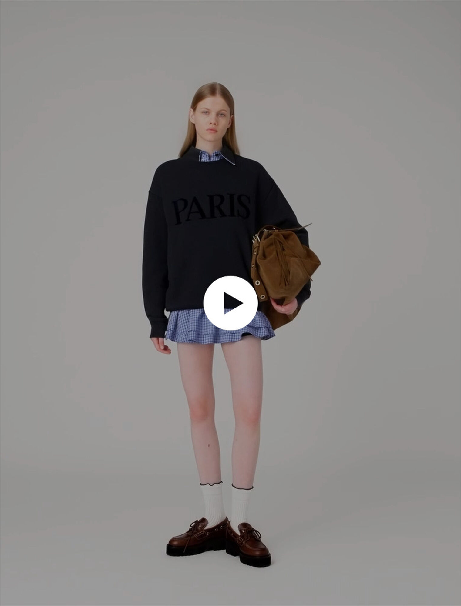 Sweatshirt logo Paris en relief