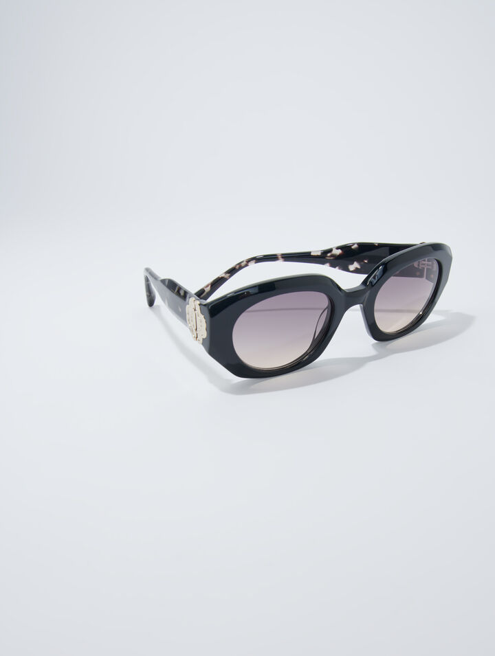 Lunettes rondes en ac&eacute;tate