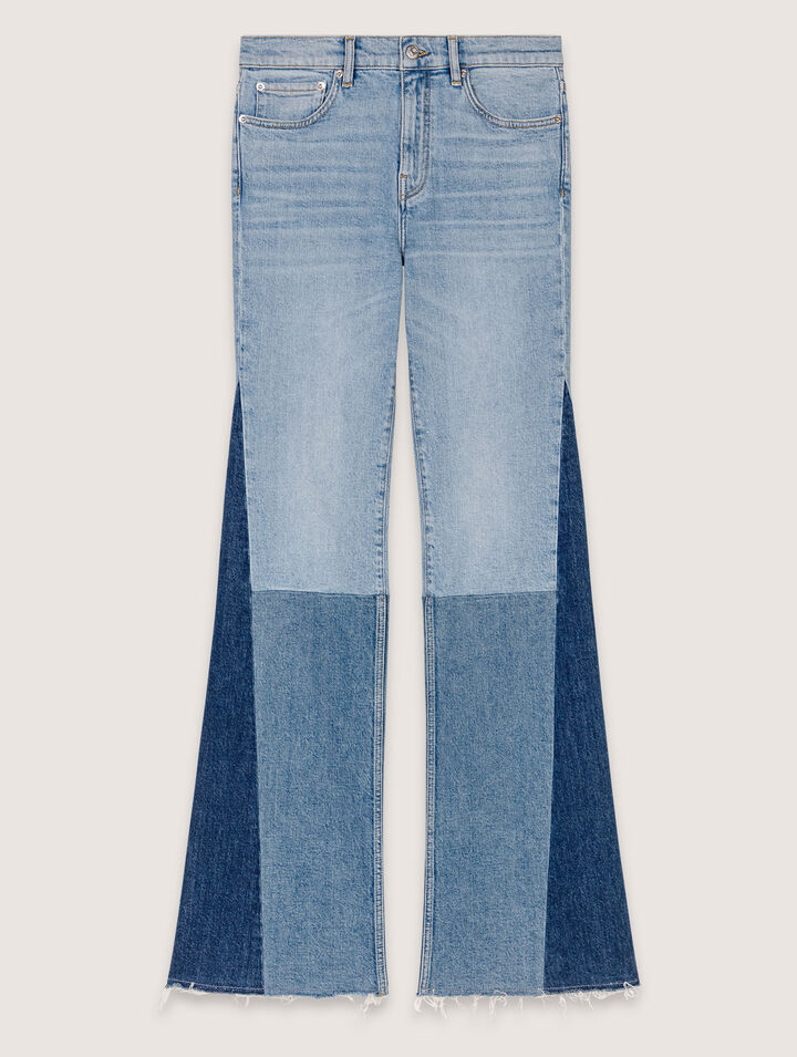 Jean patchwork tricolore