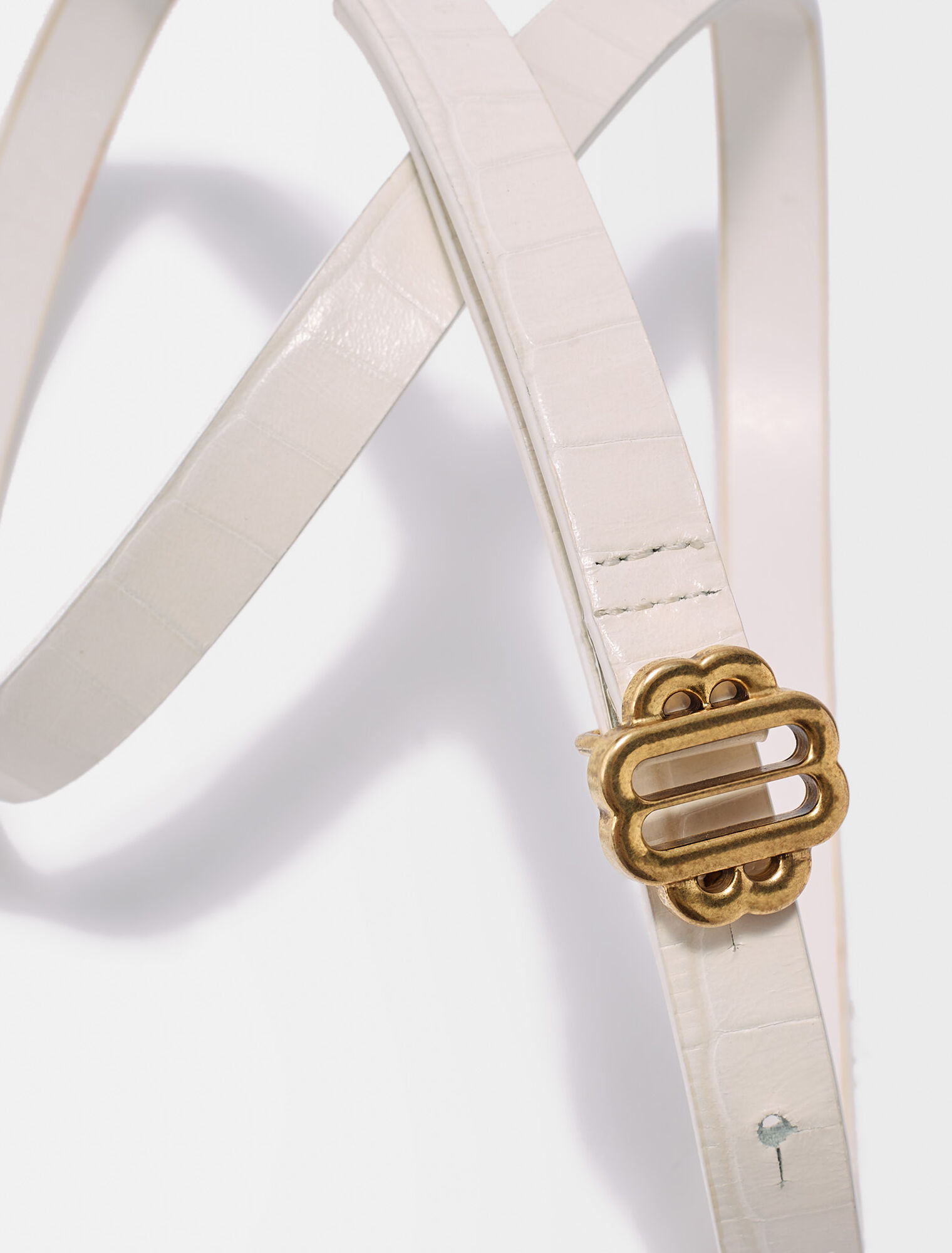 Ceinture en cuir blanche