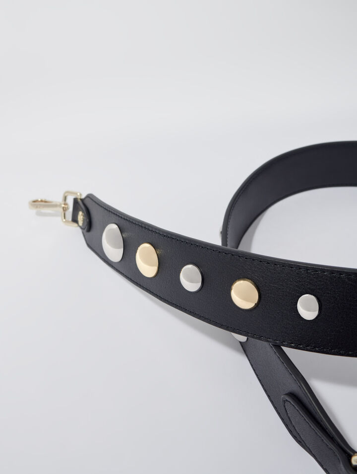 Bandoulière en cuir à studs