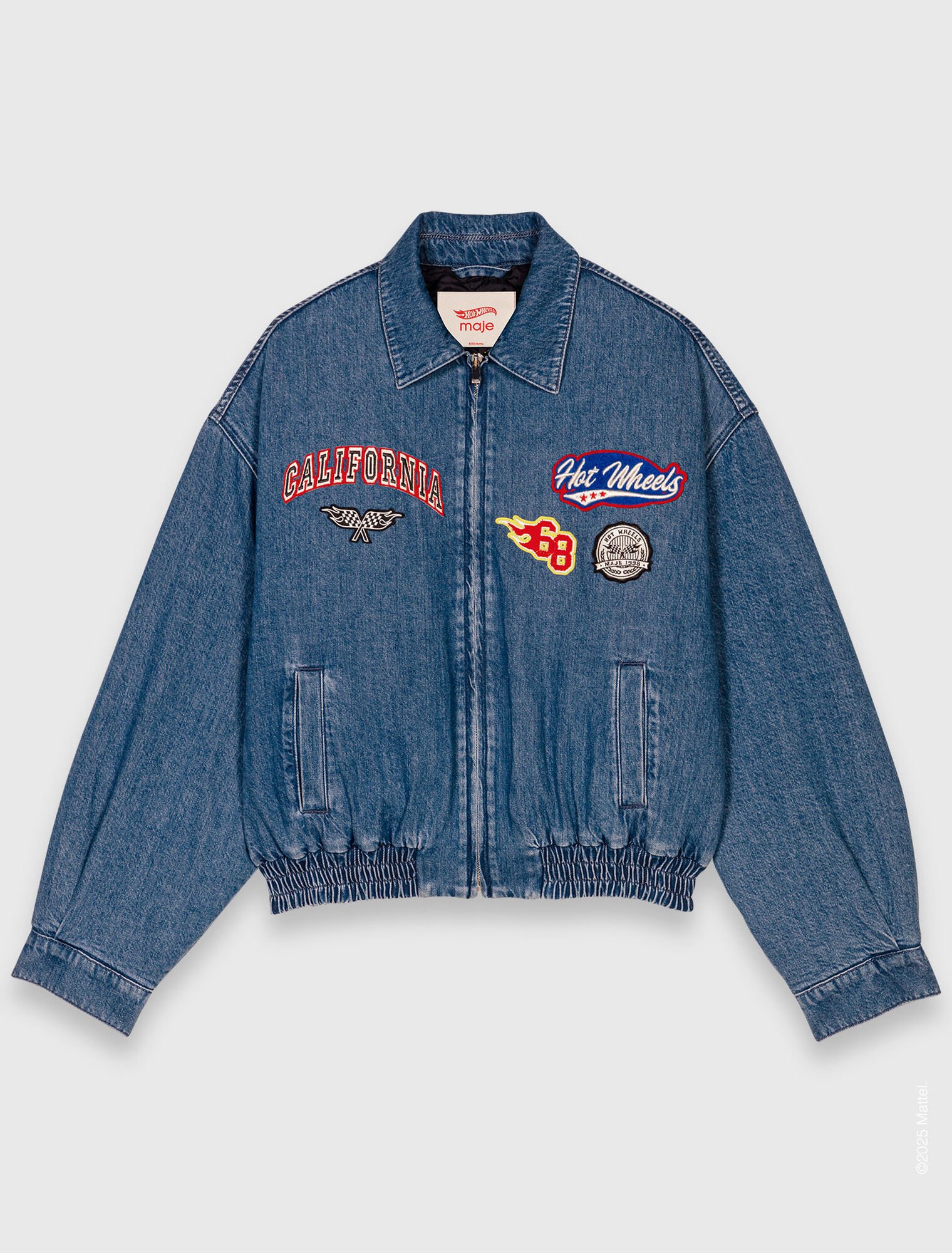 Veste denim oversize brodé