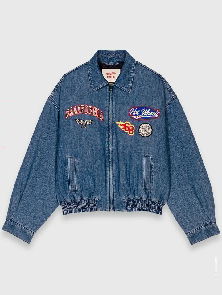 Veste denim oversize brodé