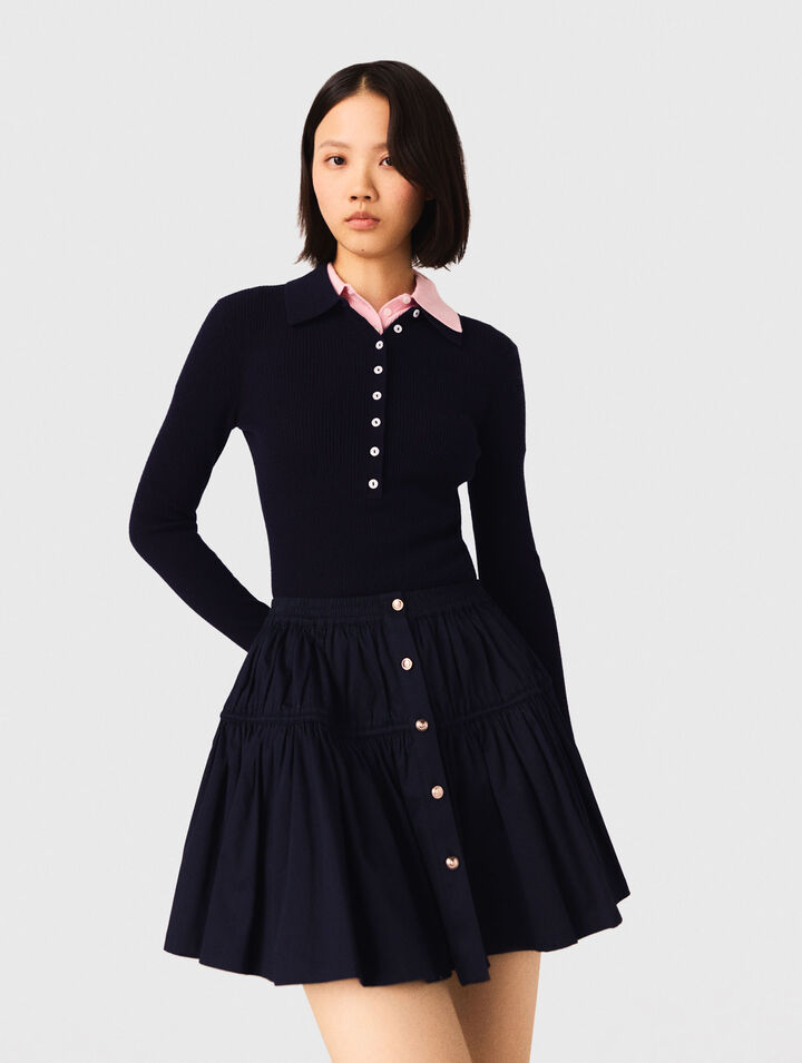 Jupe courte à taille élastique