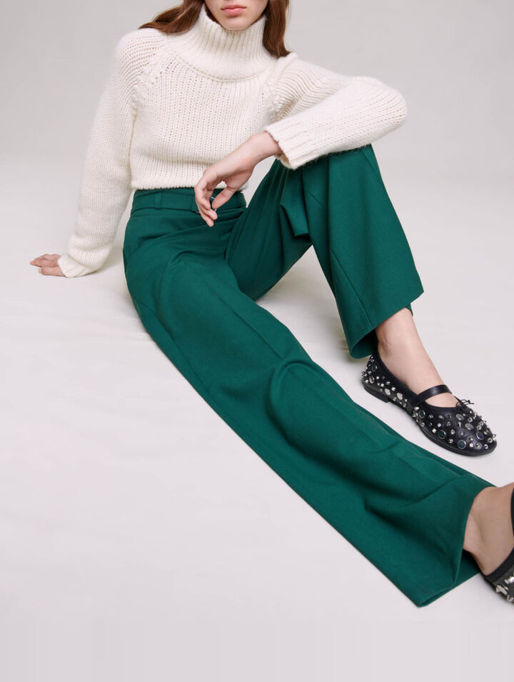 Pantalon de tailleur large