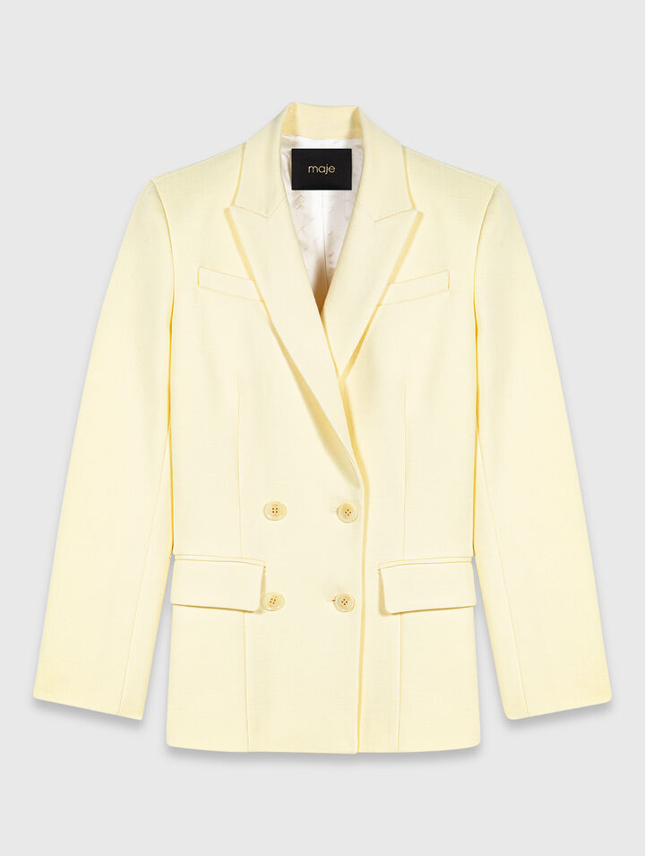 Veste de tailleur crois&eacute;e