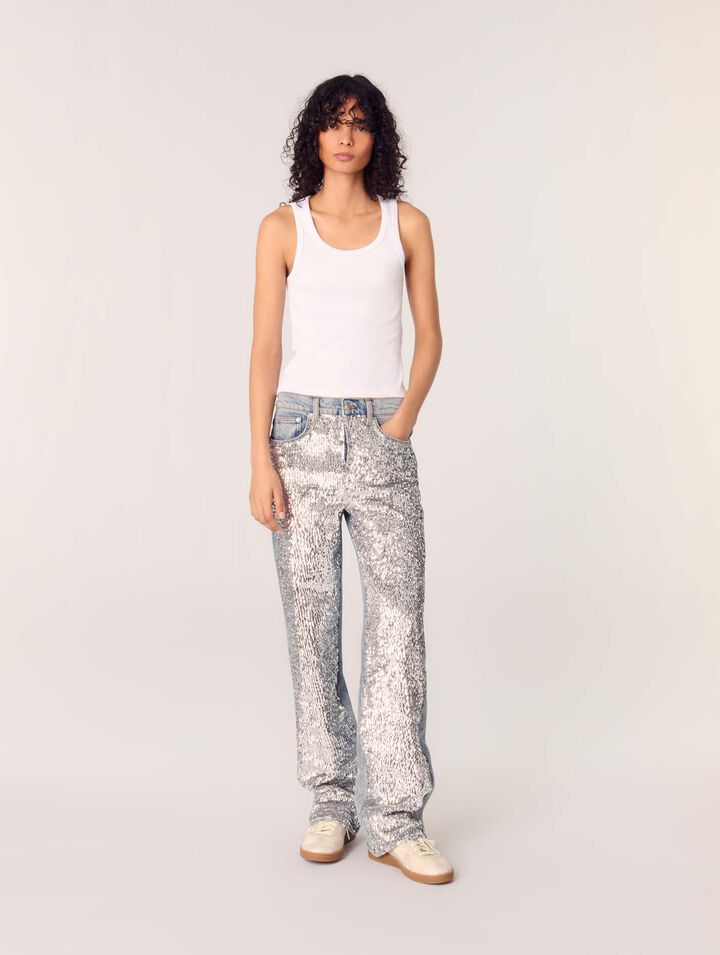 Jean à sequins