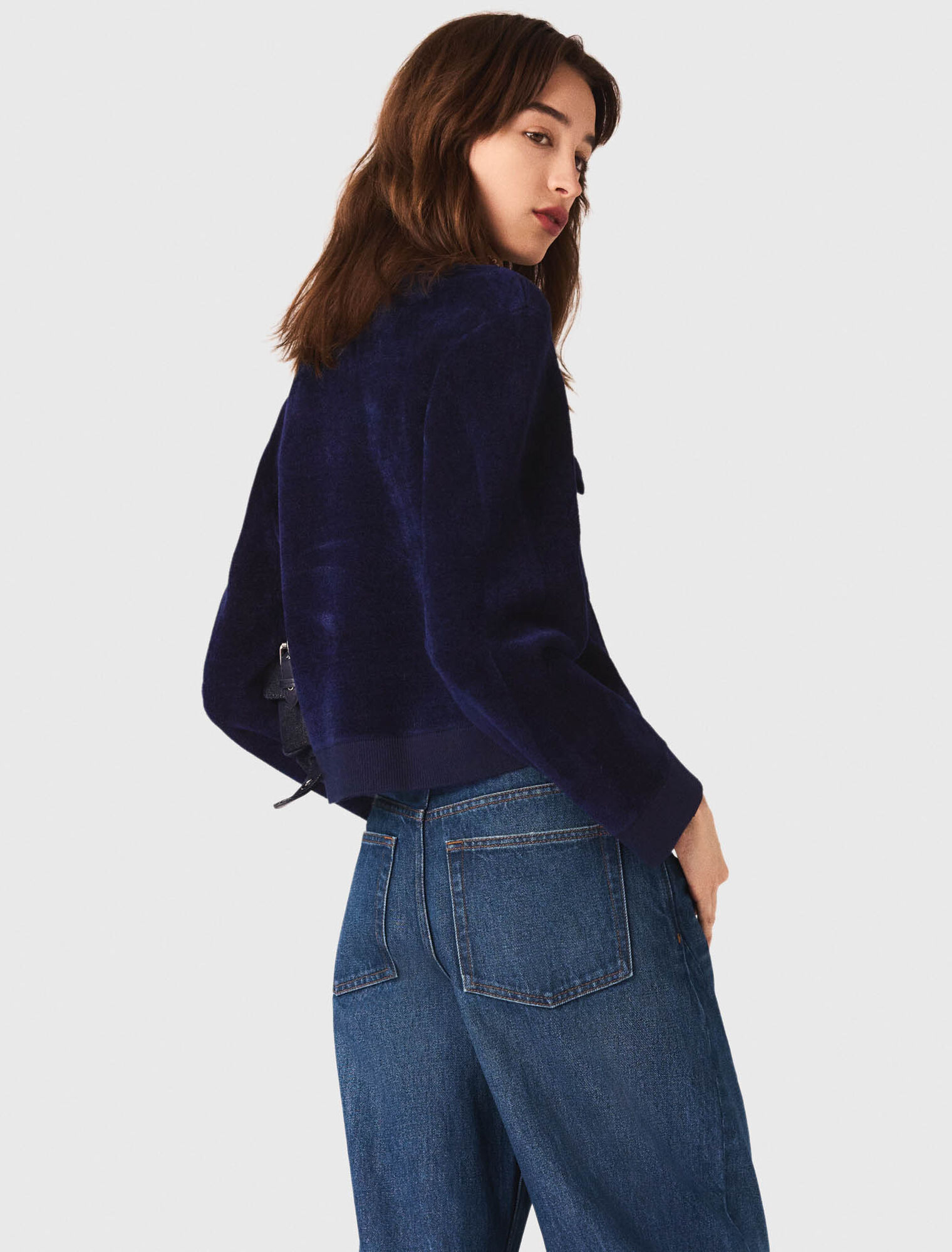 Veste courte en velours
