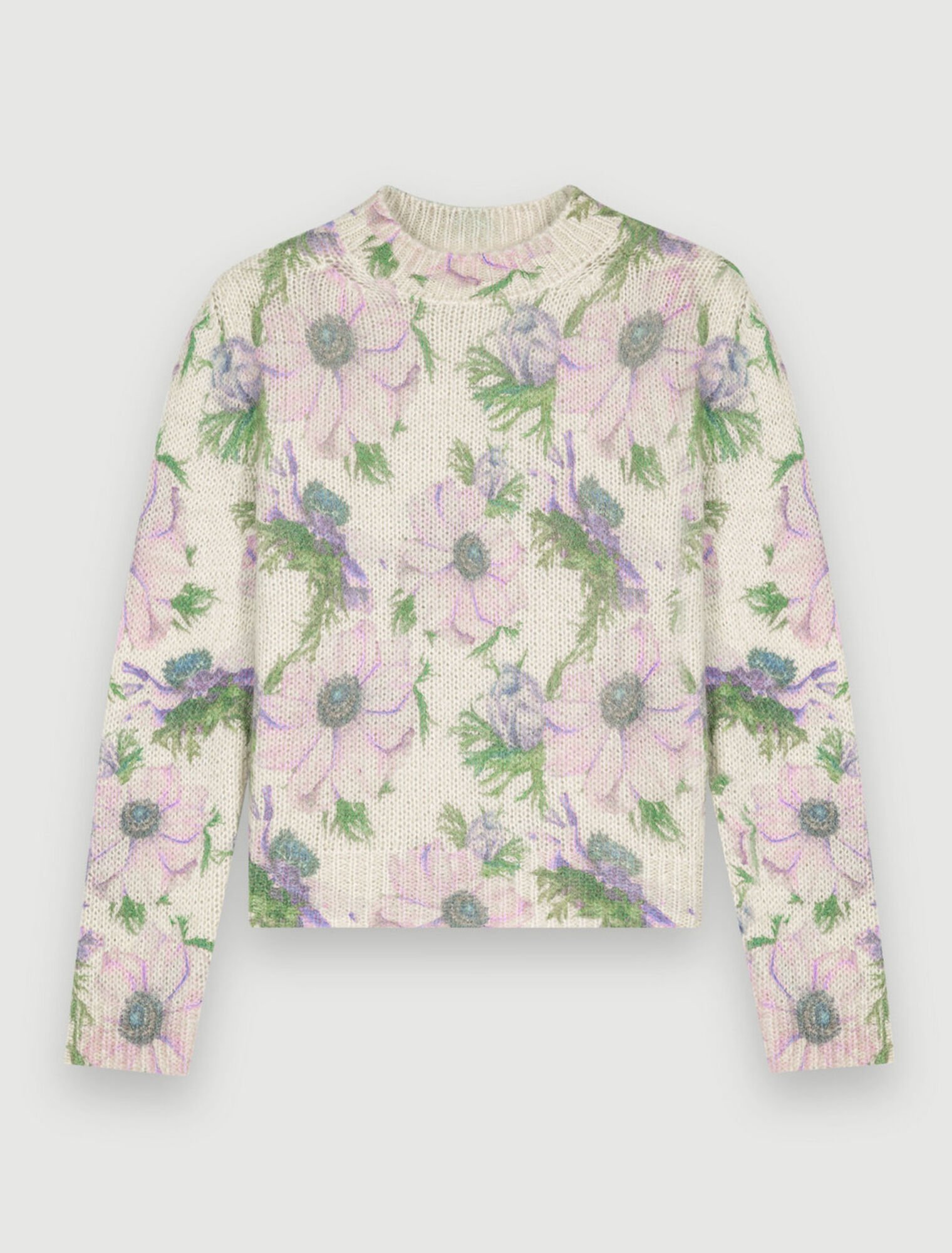 Pull en jacquard Flower fluffy