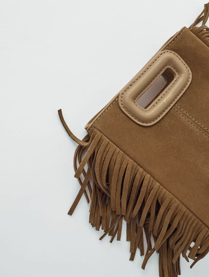 Sac M mini en cuir suède