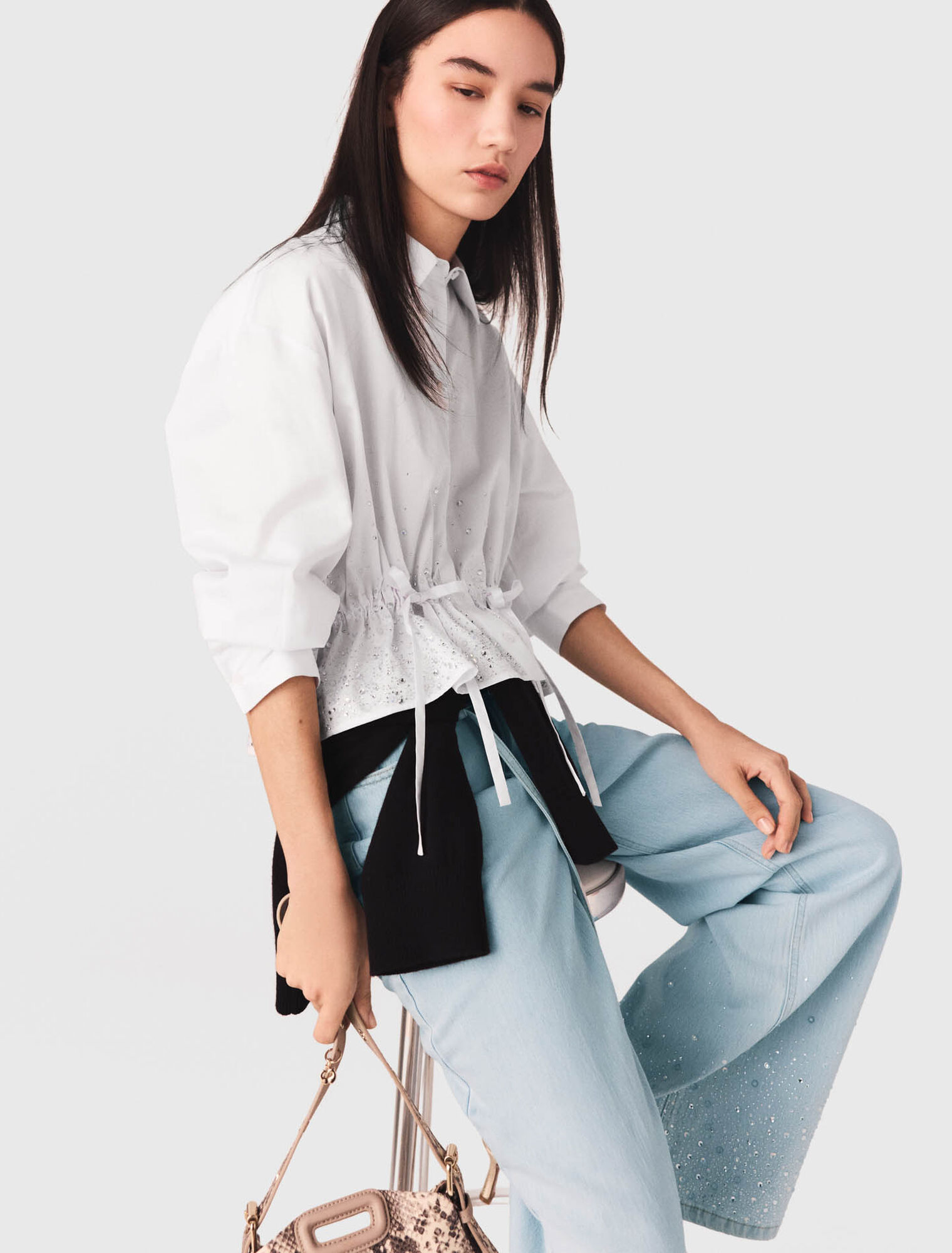 Chemise en coton avec strass