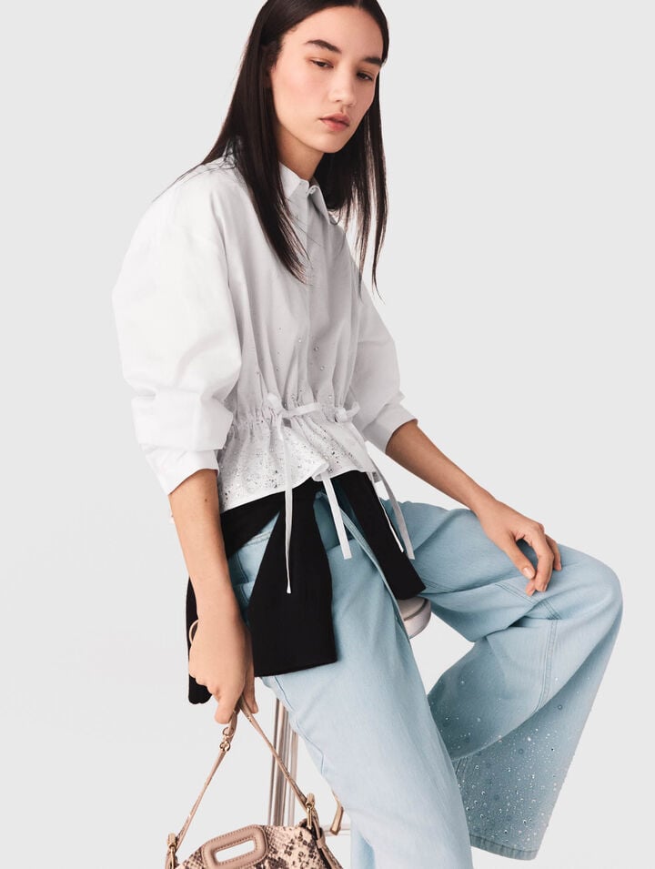 Chemise en coton avec strass