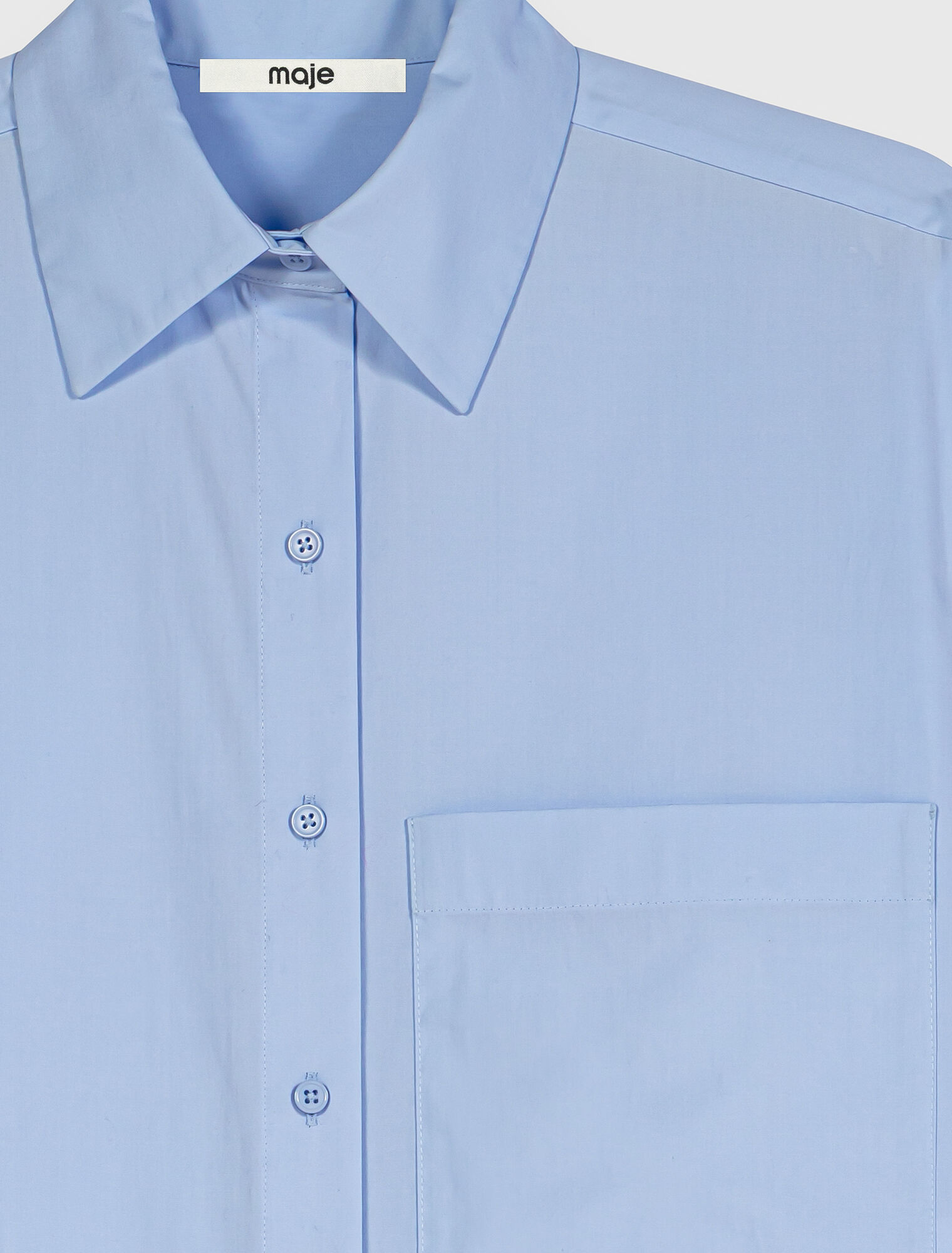 Chemise courte avec galon cha&icirc;ne