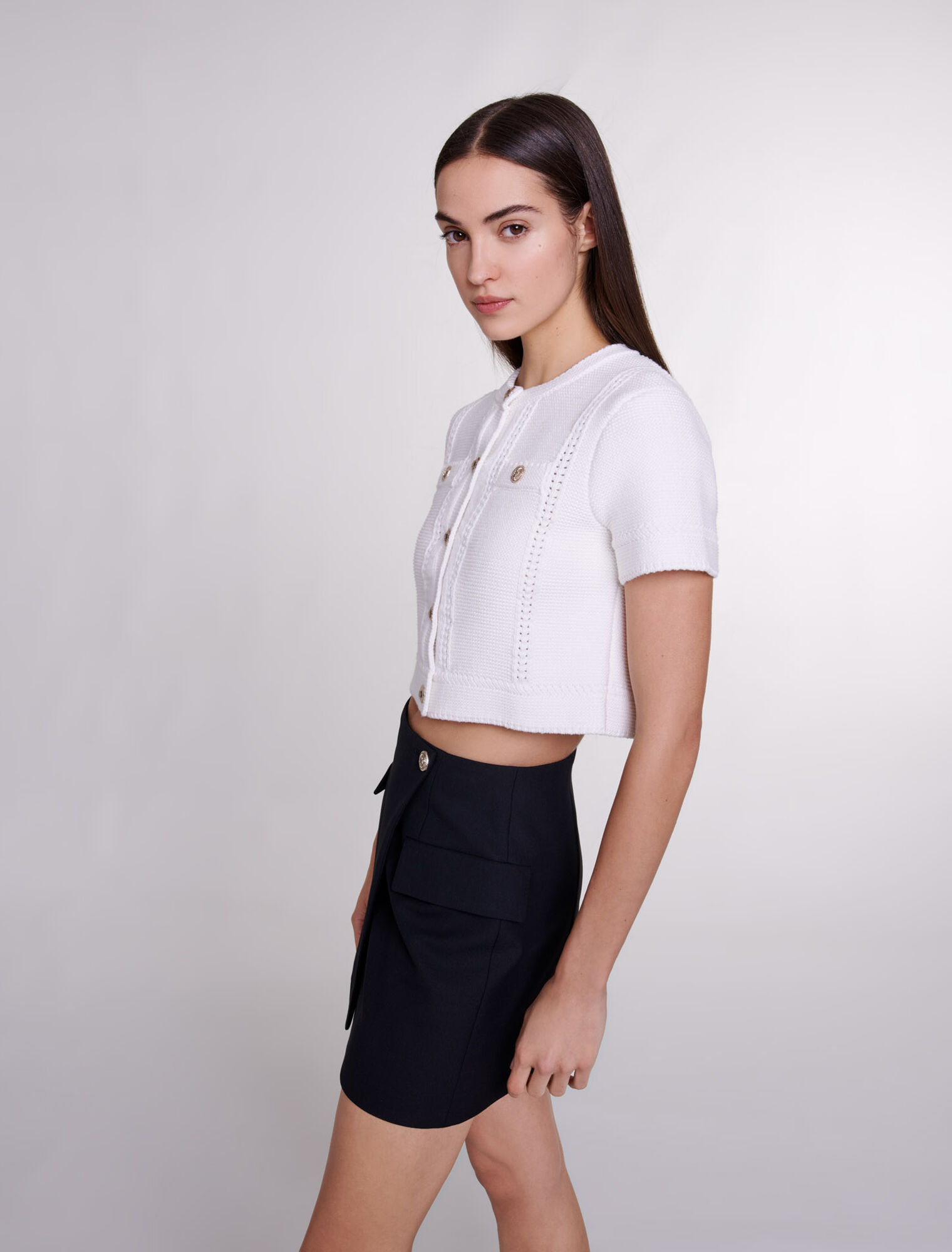 Jupe portefeuille asymétrique