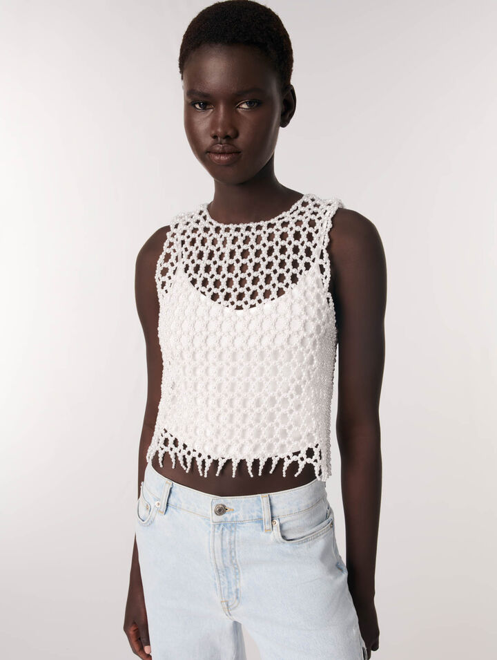 Top en perles