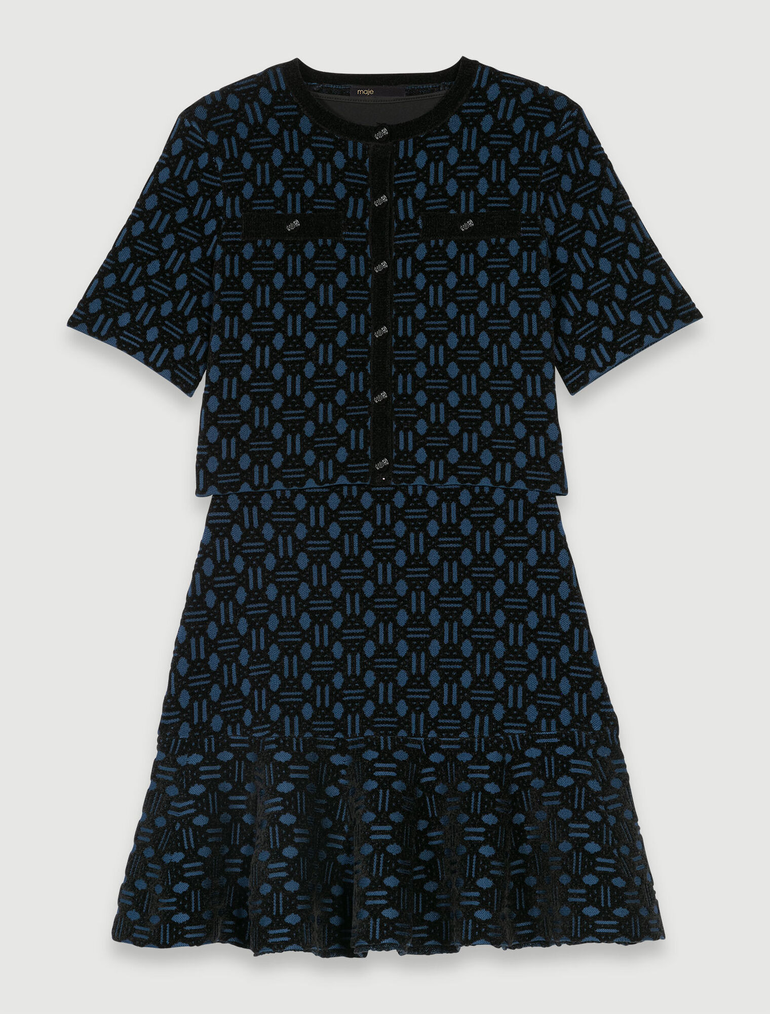 Robe en maille effet 2-en-1