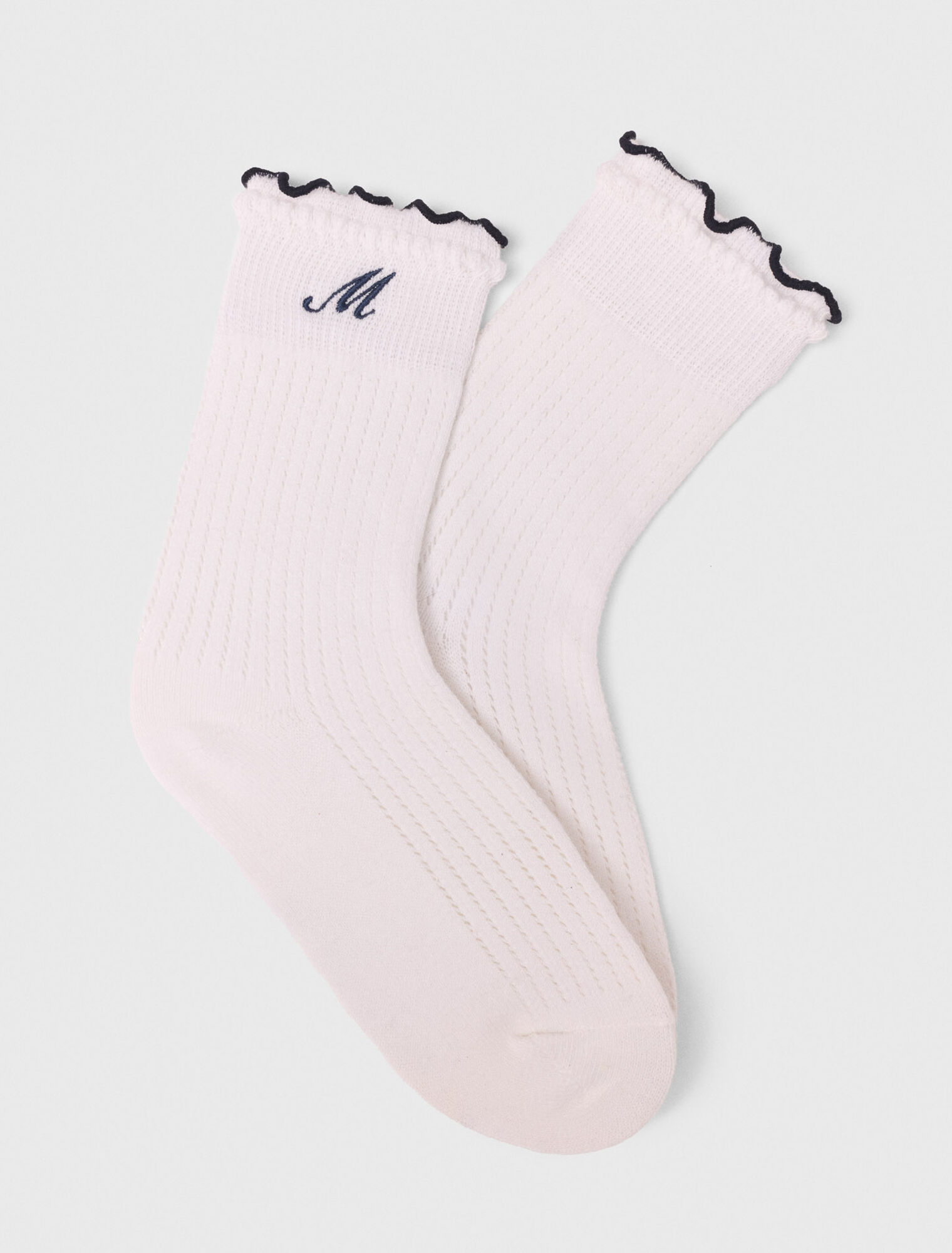 Chaussettes pointelle en coton