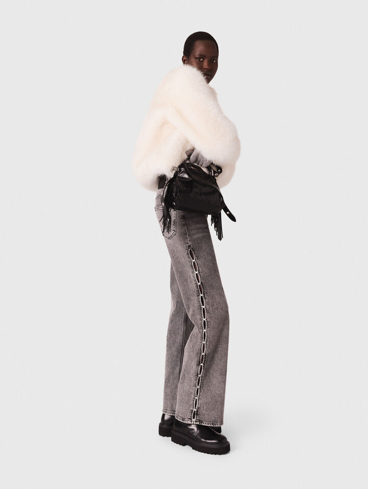 Jean large avec perles