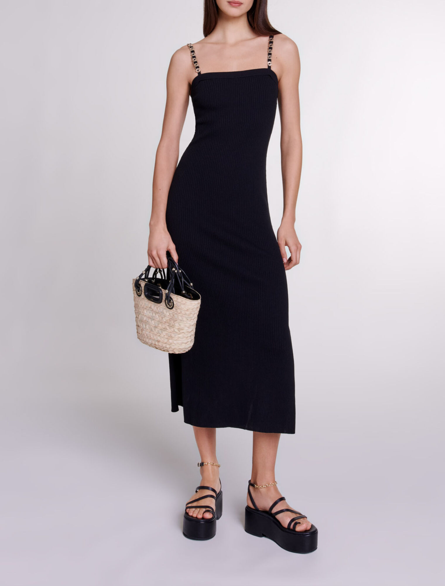 Robe longue en maille