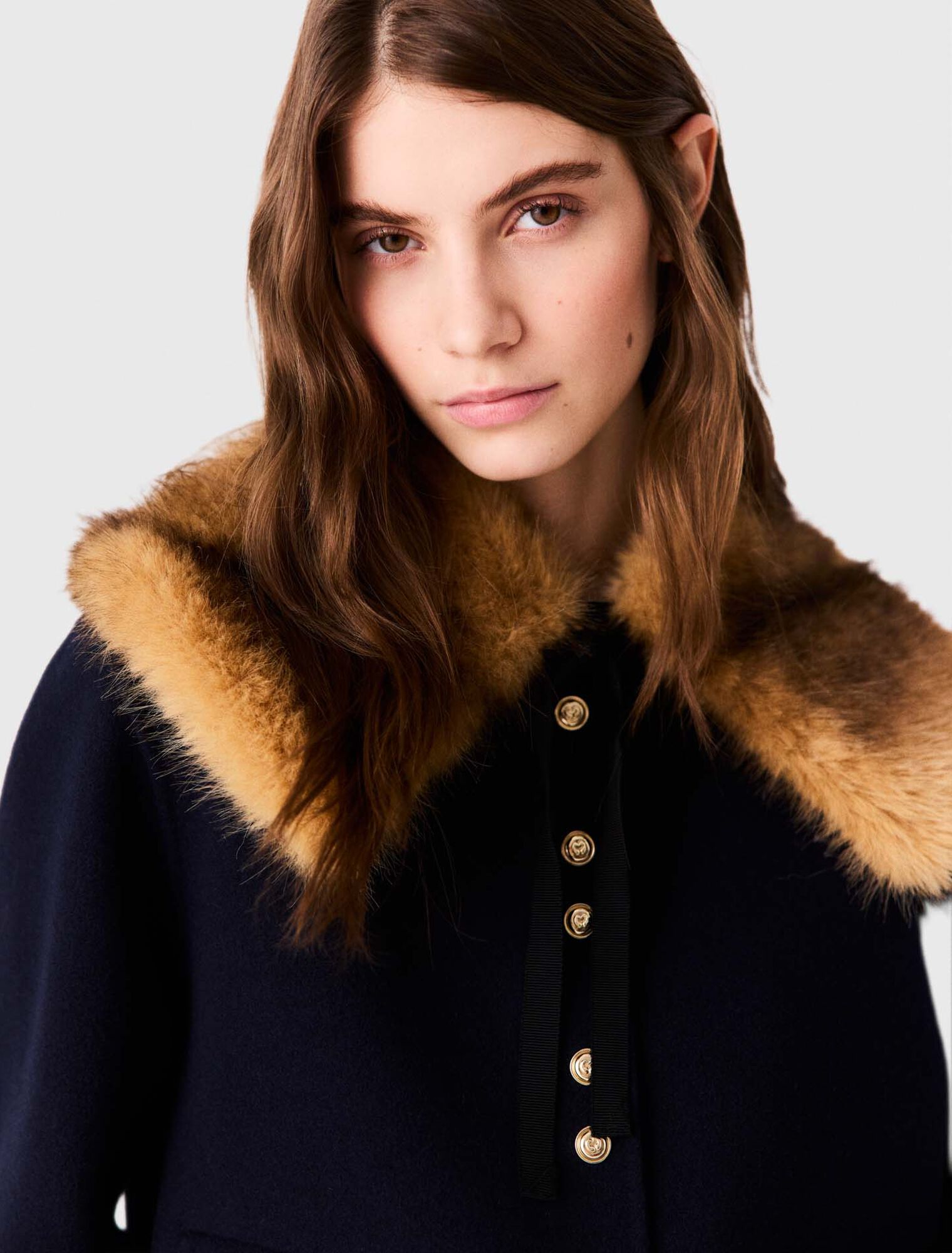 Manteau court en double face