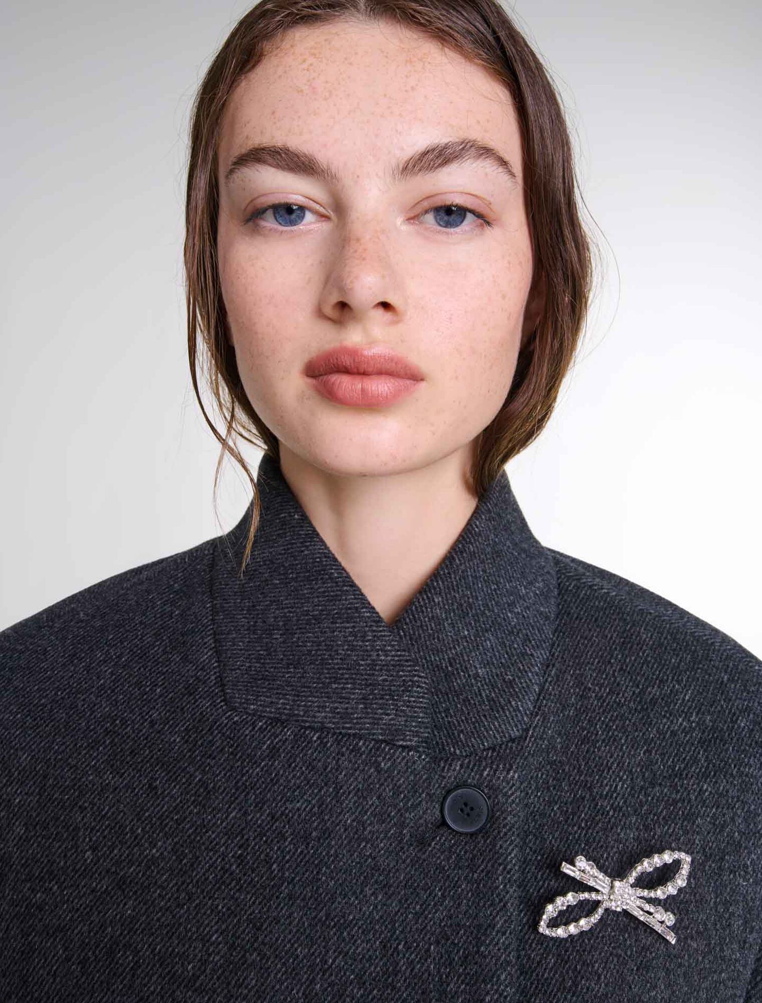 Manteau court en laine
