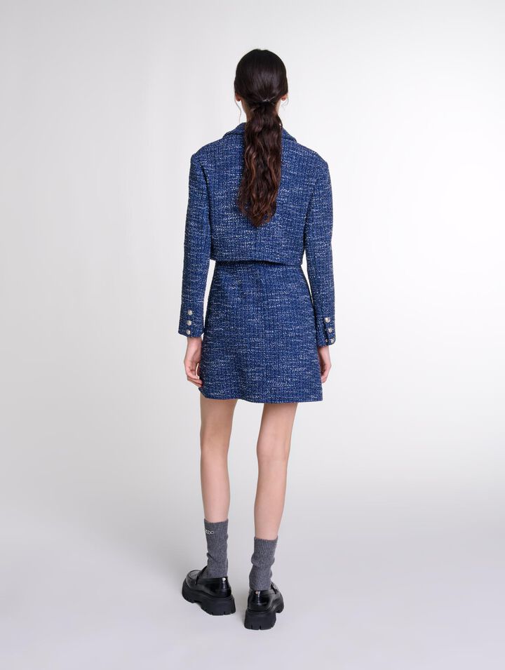 Robe 2-en-1 en tweed