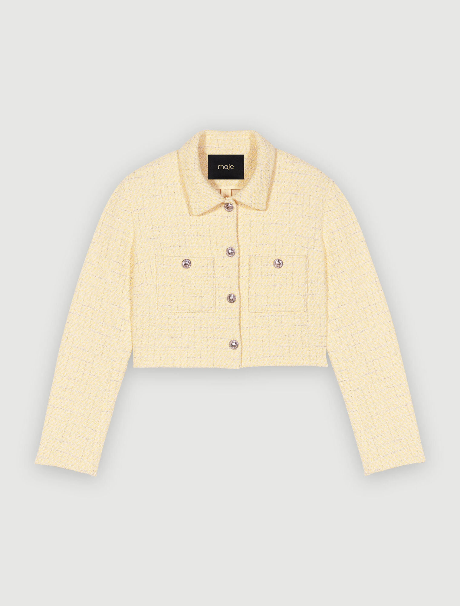 Veste de tailleur courte en tweed