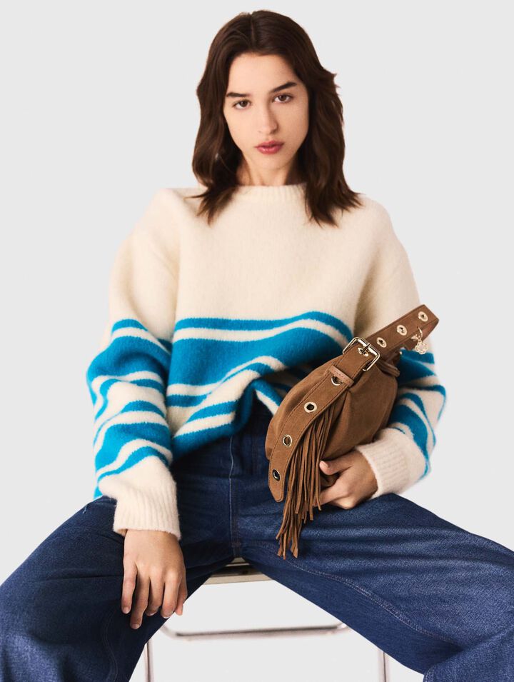 Pull ample en laine melangé