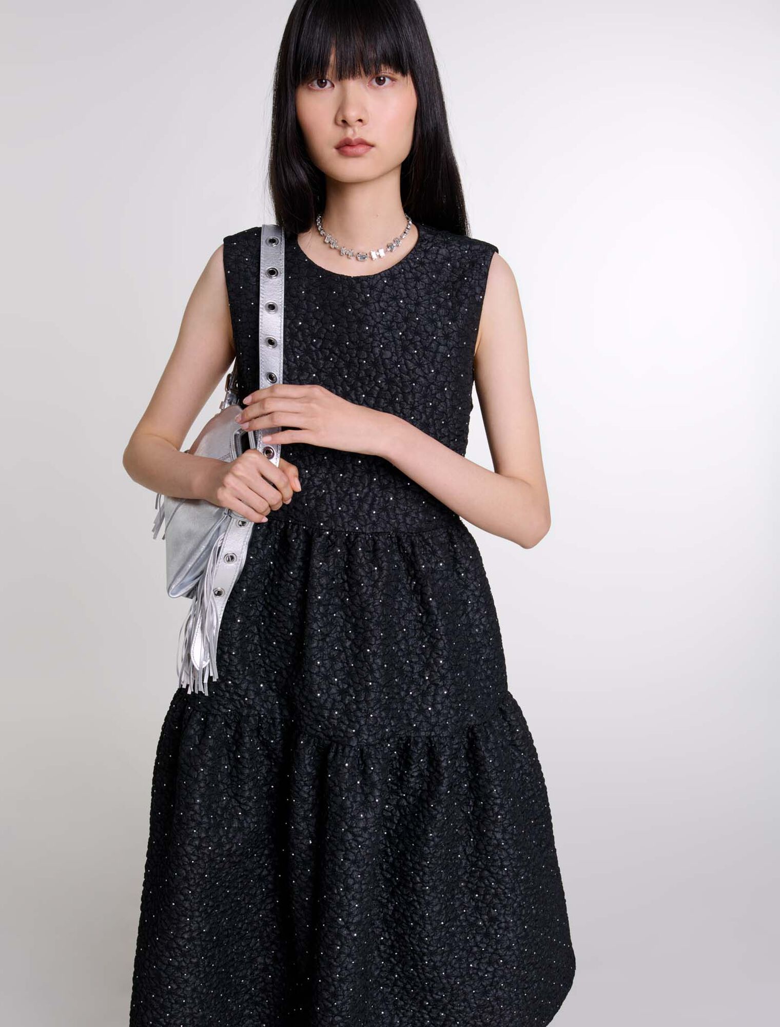 Robe longue strassée