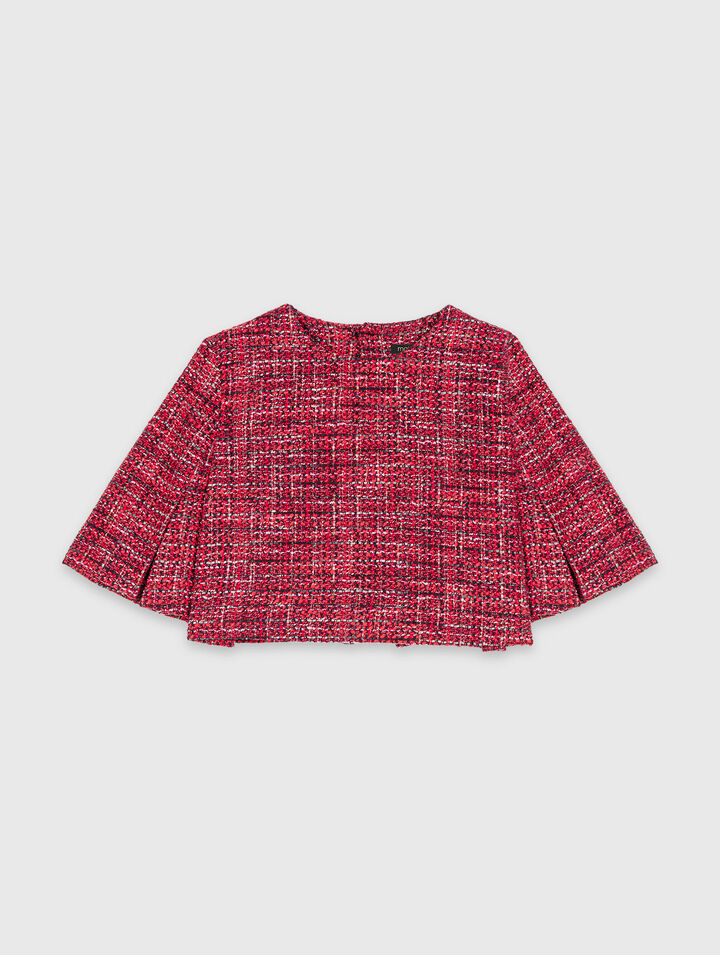 Robe courte 2-en-1 en tweed