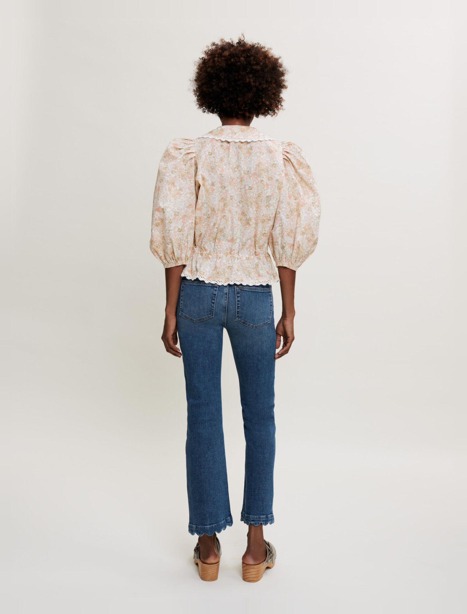 Chemise en coton imprimé petites fleurs
