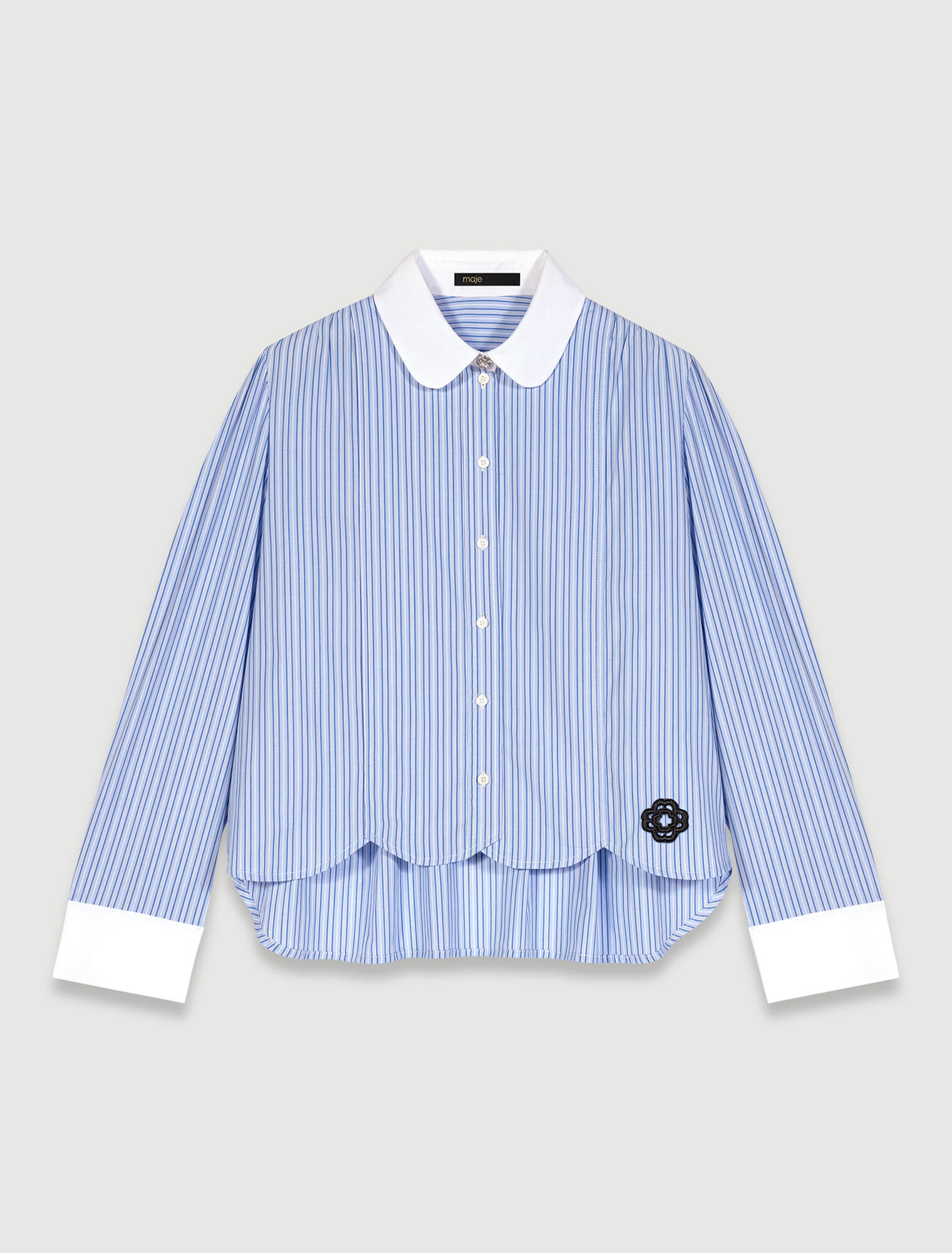 Chemise à rayures contrastées