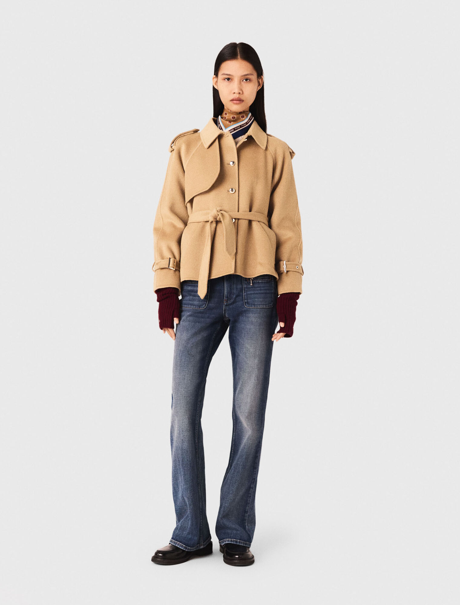 Manteau court double face