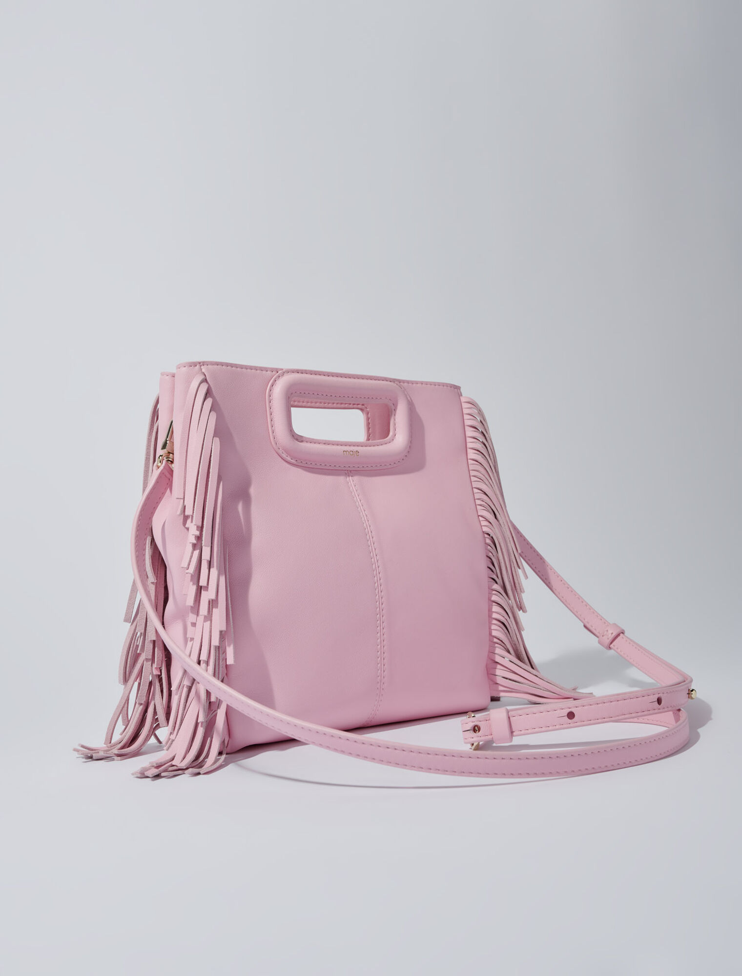 Sac M en cuir à franges