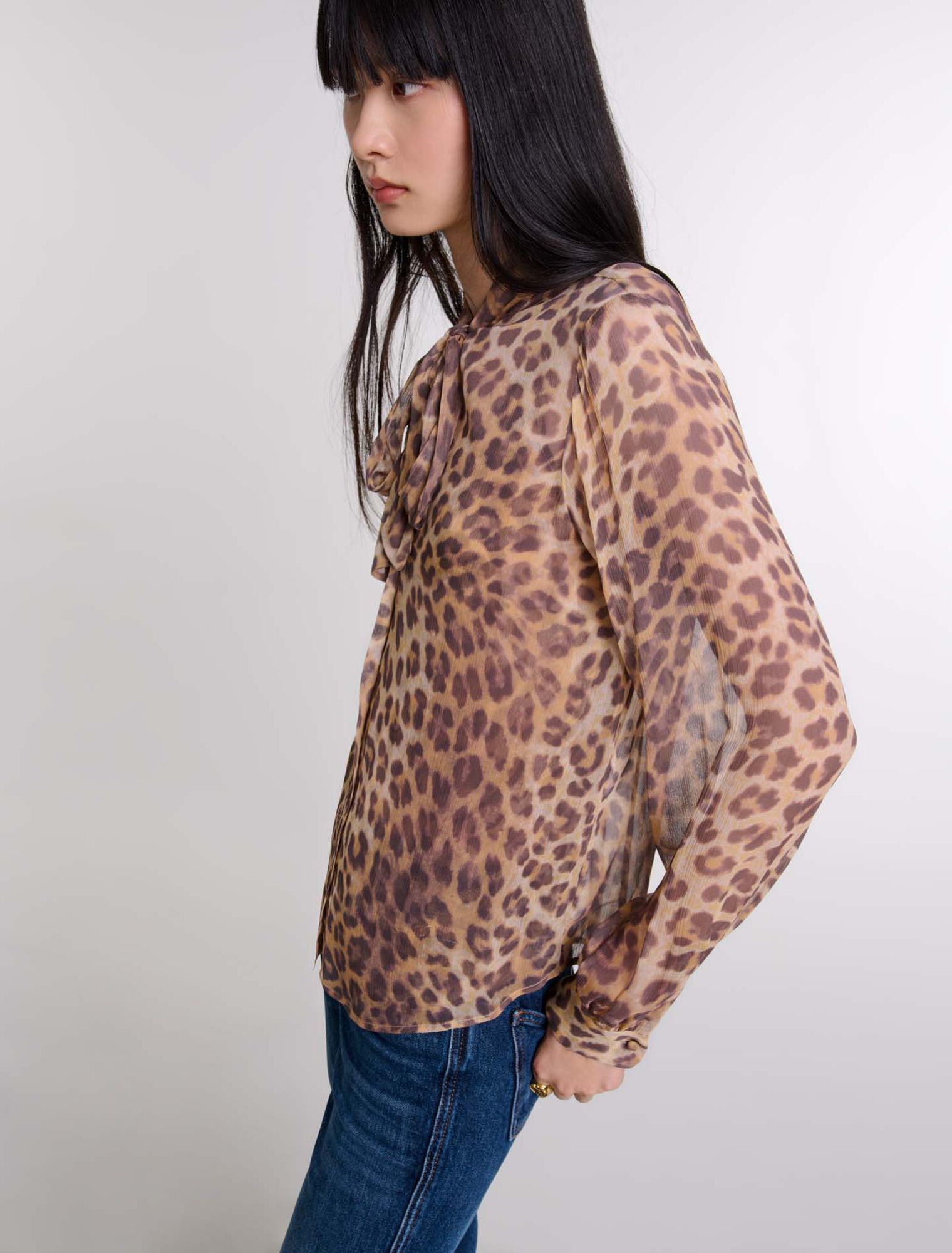 Chemise imprimé col lavallière
