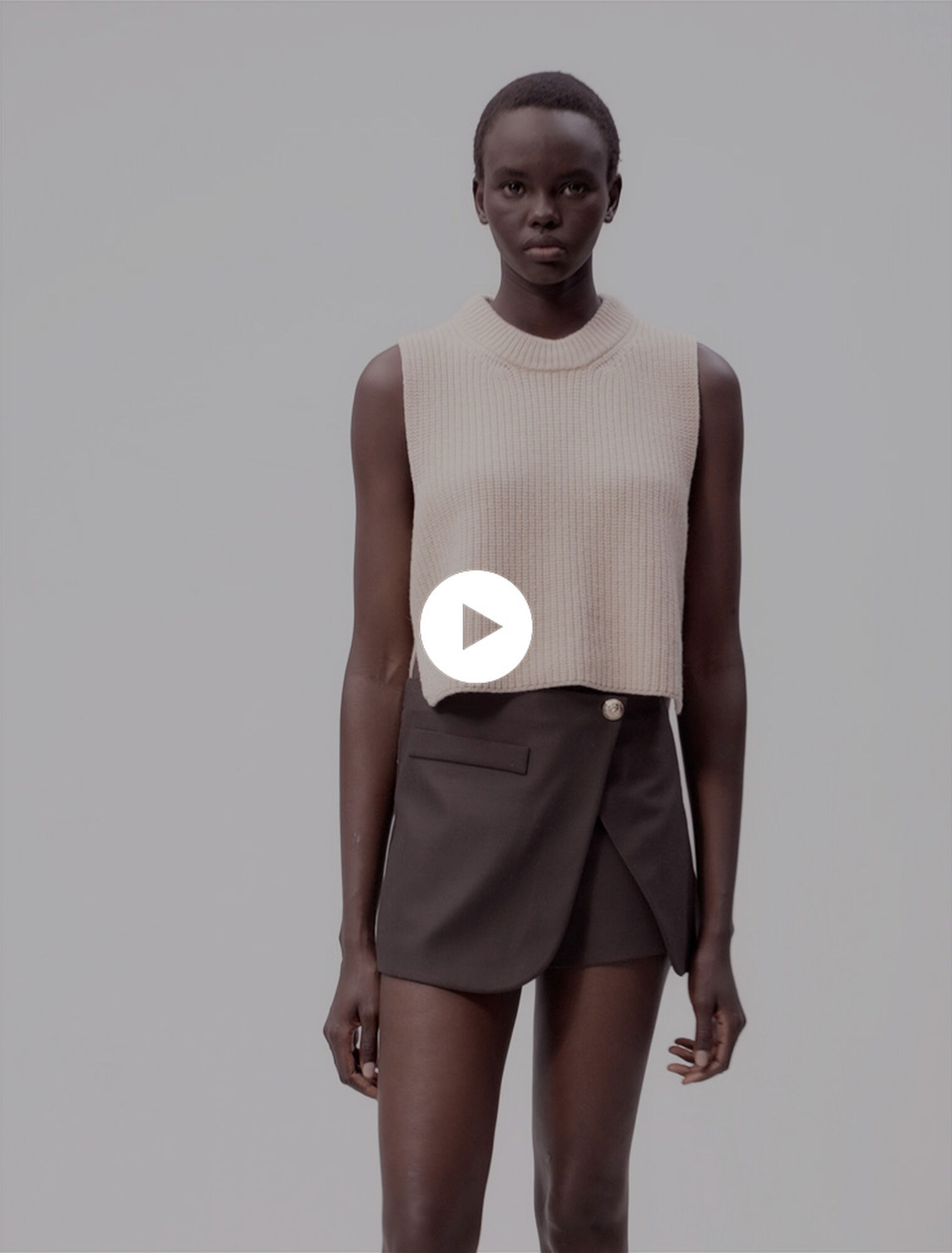 Pull en laine sans manche
