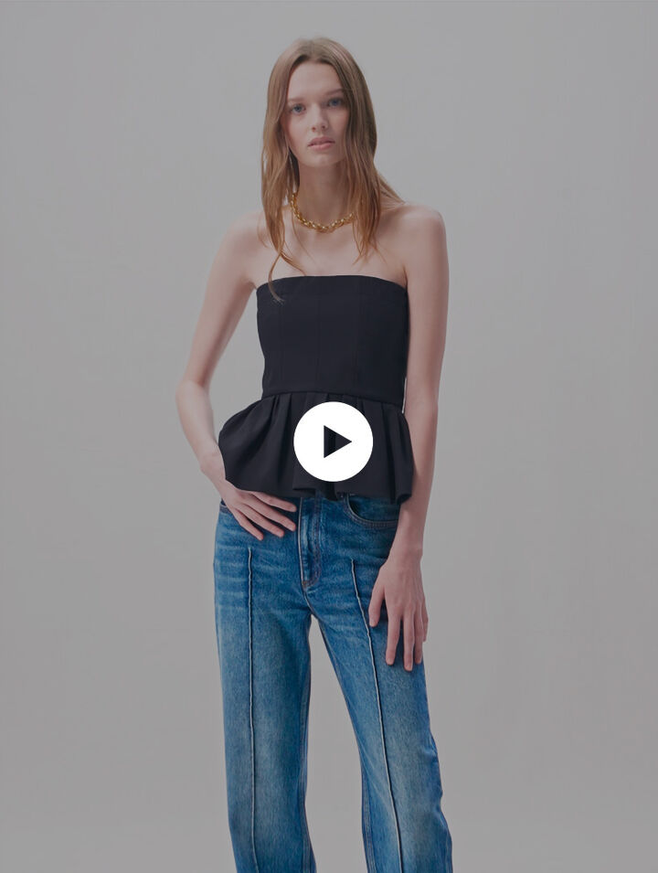 Top bustier &agrave; basque